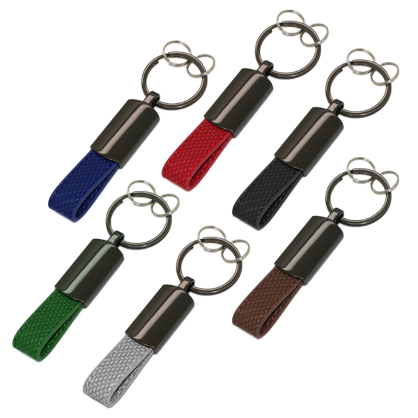 Porte-Cle Motif Carbon