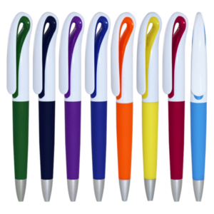 Stylo mi Soft-touch coloré mi Plastique blanc